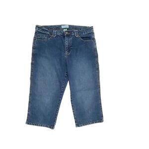 Kim Rogers Capri Women's size 12 Dark Wash Blue‎ Denim jeans